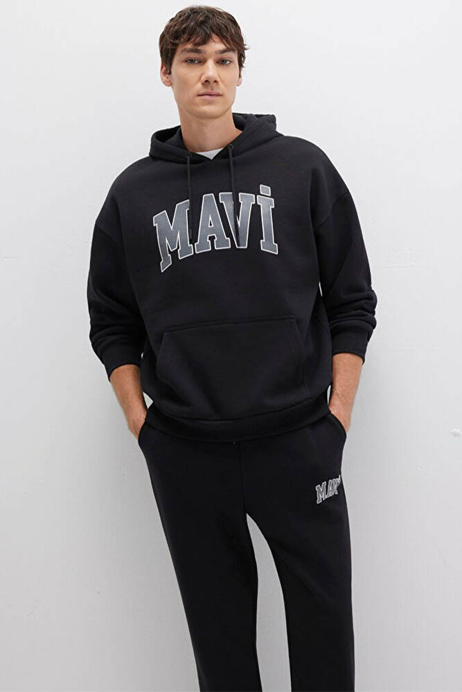 Erkek Mavi Baskılı Sweat 067149-902 Siyah 