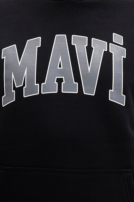 Erkek Mavi Baskılı Sweat 067149-902 Siyah - Thumbnail