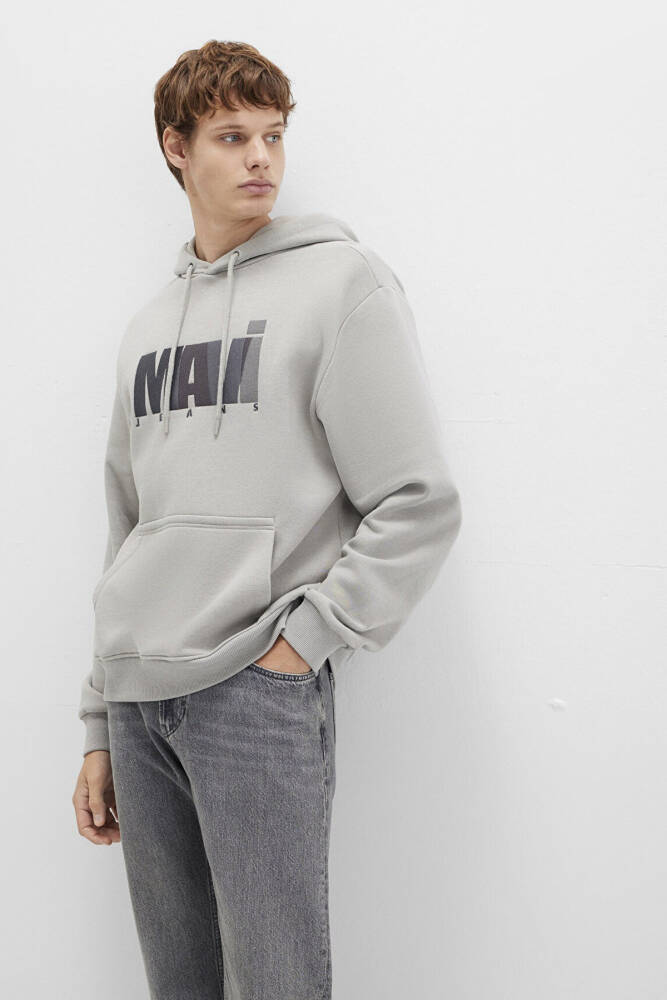 Erkek Mavi Baskılı Sweat 0S10199-70093 Gri  - 3