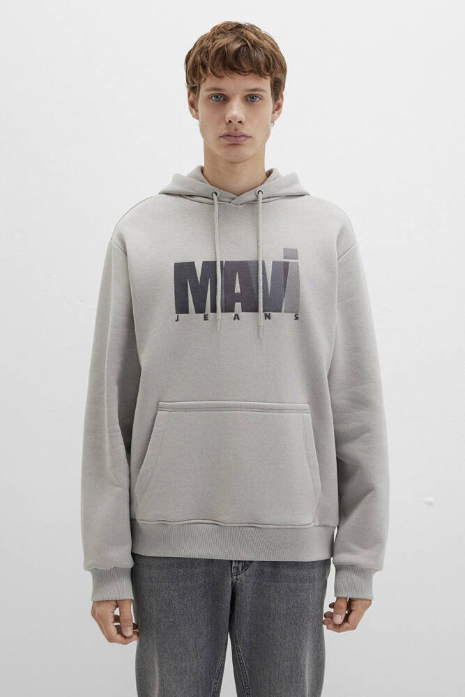 Erkek Mavi Baskılı Sweat 0S10199-70093 Gri  - 4