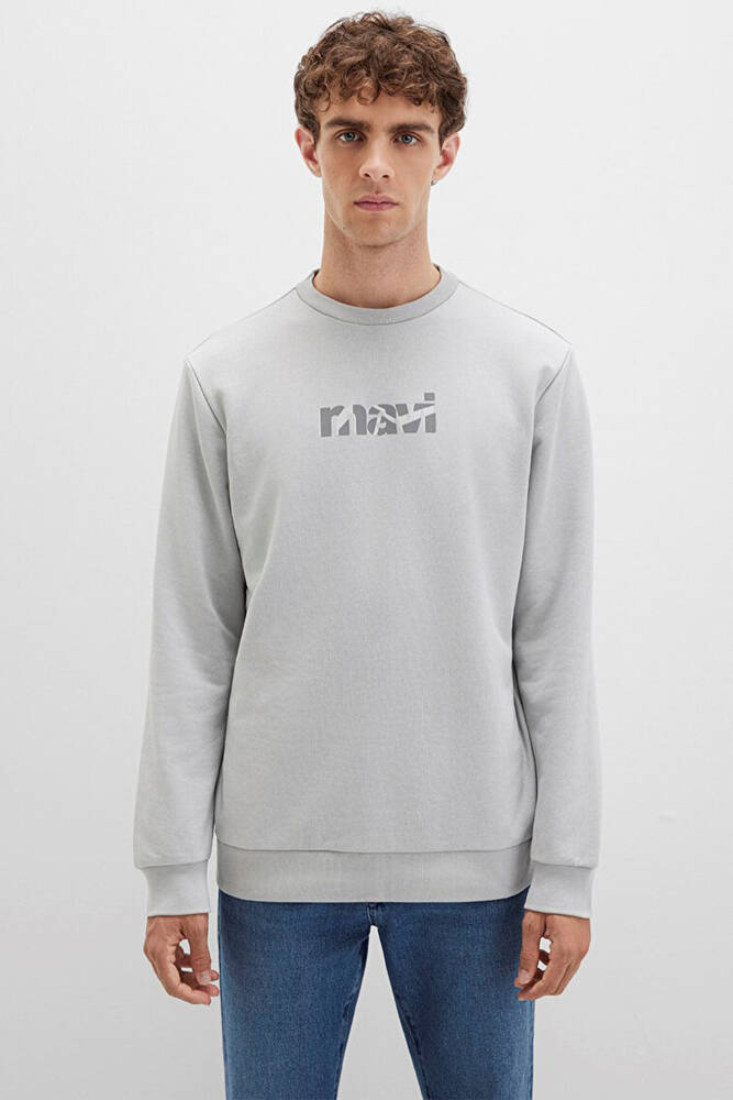 Erkek Mavi Baskılı Sweat 0S10402-70075 Gri 