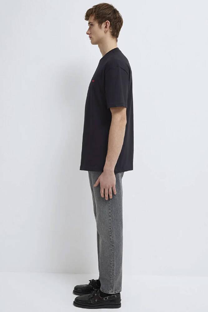 Erkek Mavi Baskılı Tişört 0612216-900 Siyah 