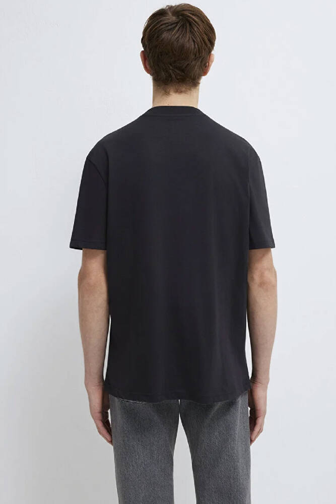 Erkek Mavi Baskılı Tişört 0612216-900 Siyah 