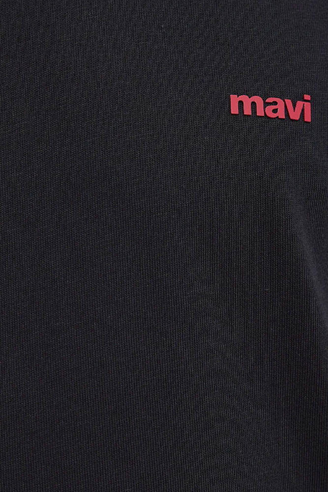 Erkek Mavi Baskılı Tişört 0612216-900 Siyah 