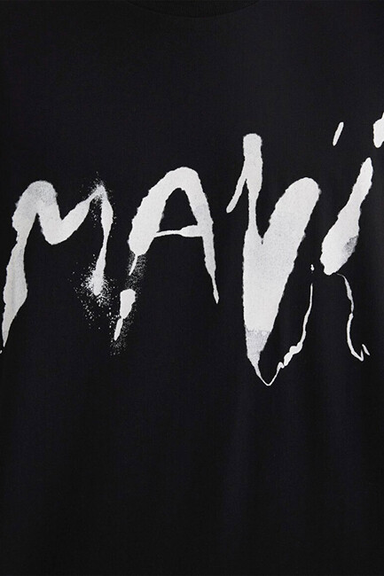 Erkek Mavi Baskılı Tişört 0612469-900 Siyah - Thumbnail