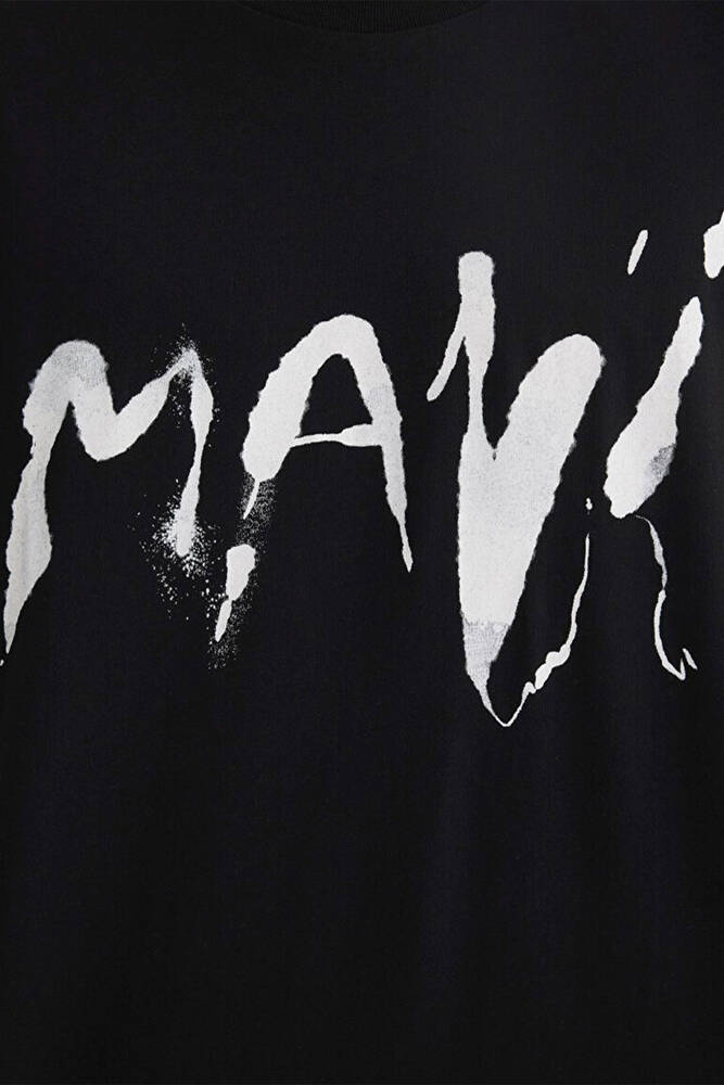 Erkek Mavi Baskılı Tişört 0612469-900 Siyah 