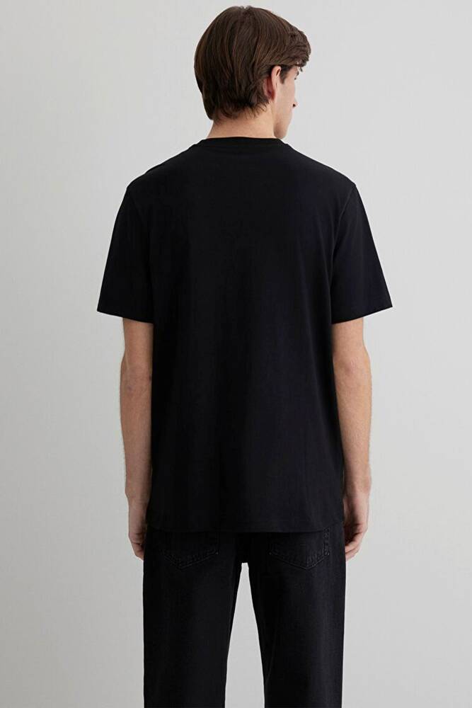 Erkek Mavi Baskılı Tişört 0612686-900 Siyah 