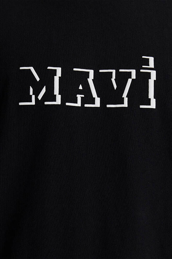 Erkek Mavi Baskılı Tişört 0612686-900 Siyah 