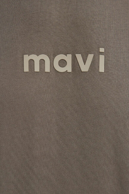 Erkek Mavi Baskılı Tişört 0612732-83866 Kahve - Thumbnail