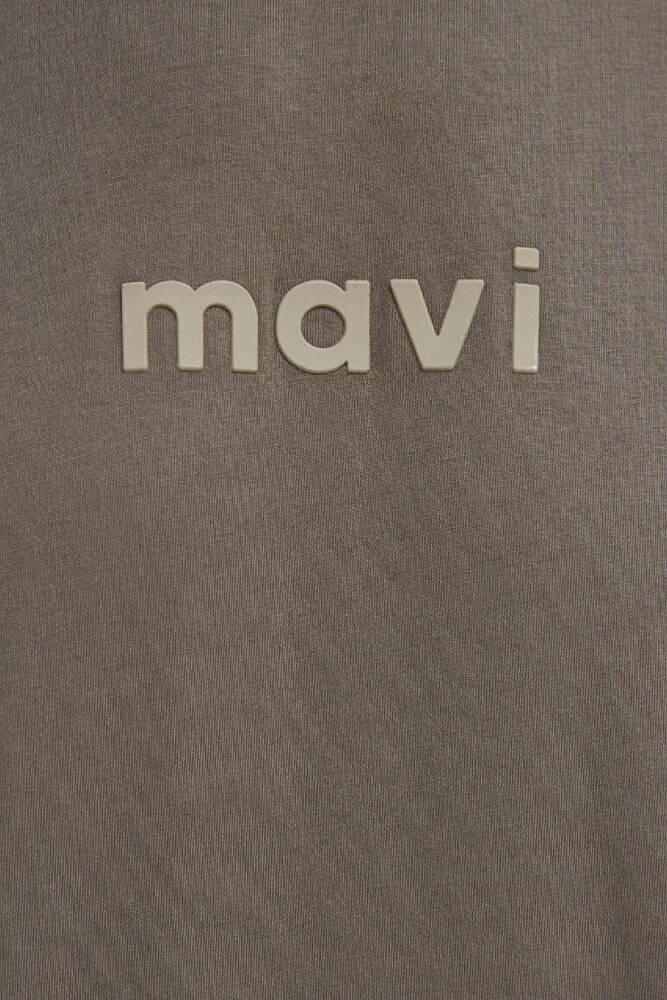 Erkek Mavi Baskılı Tişört 0612732-83866 Kahve 