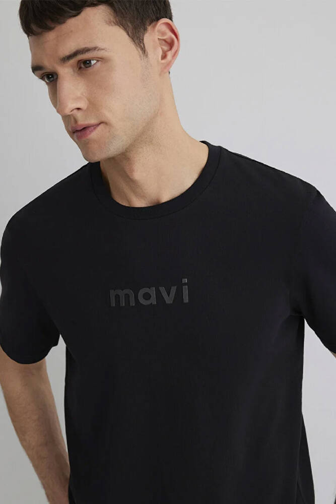 Erkek Mavi Baskılı Tişört 0612732-900 Siyah 