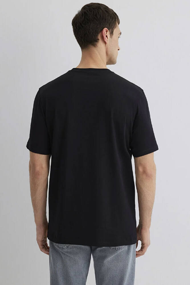 Erkek Mavi Baskılı Tişört 0612732-900 Siyah 