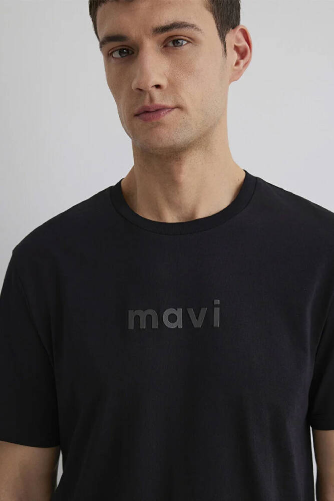 Erkek Mavi Baskılı Tişört 0612732-900 Siyah 