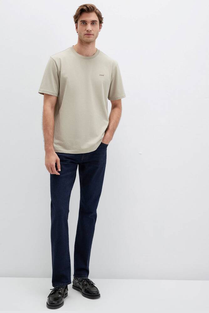 Erkek Mavi Baskılı Tişört 0612819-70154 Bej 
