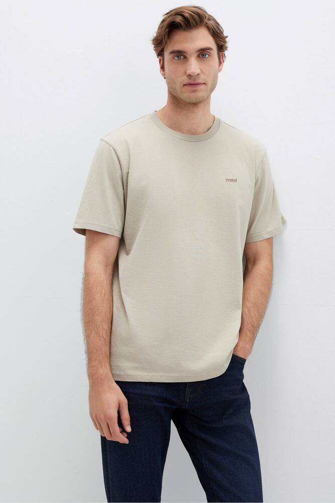 Erkek Mavi Baskılı Tişört 0612819-70154 Bej 