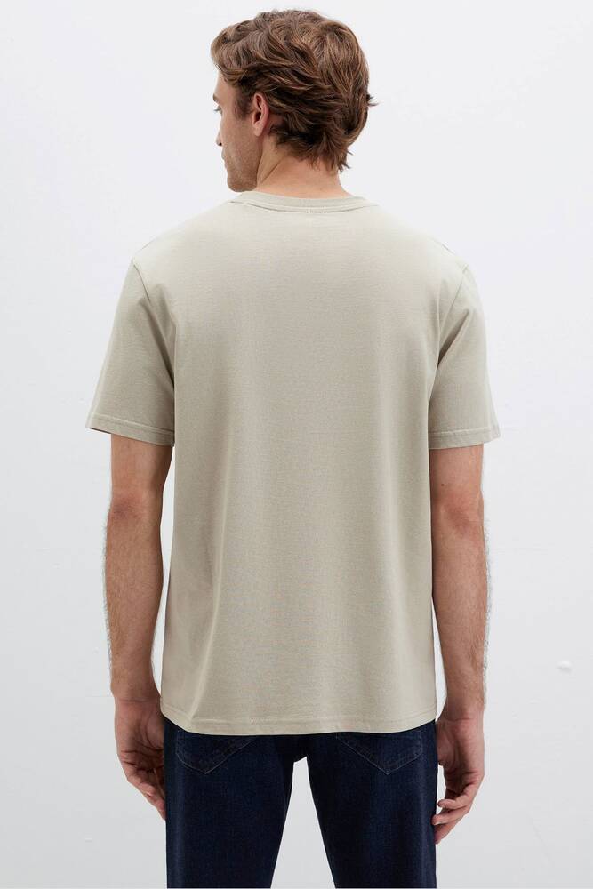 Erkek Mavi Baskılı Tişört 0612819-70154 Bej 