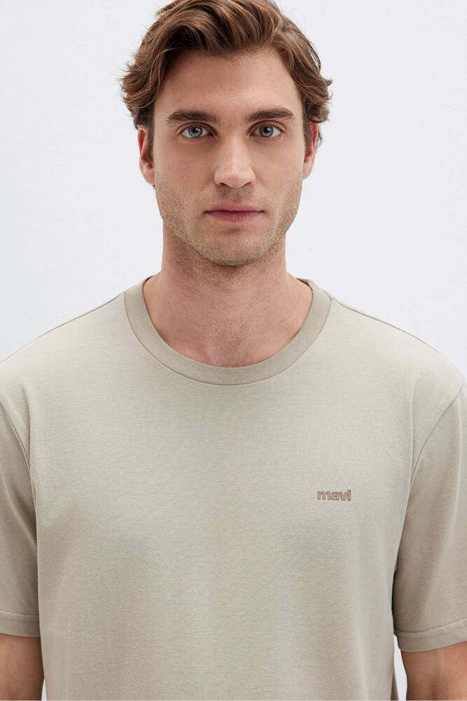 Erkek Mavi Baskılı Tişört 0612819-70154 Bej 