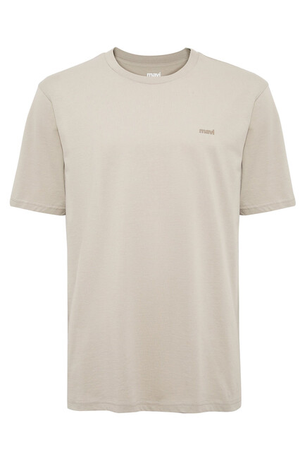 Erkek Mavi Baskılı Tişört 0612819-70154 Bej - Thumbnail