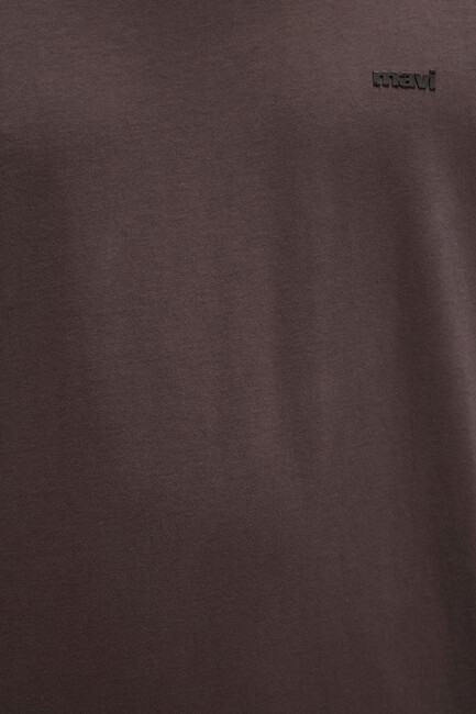 Erkek Mavi Baskılı Tişört 0612819-70251 Kahve - Thumbnail