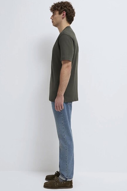 Erkek Mavi Baskılı Tişört 0613102-71553 Yeşil - Thumbnail