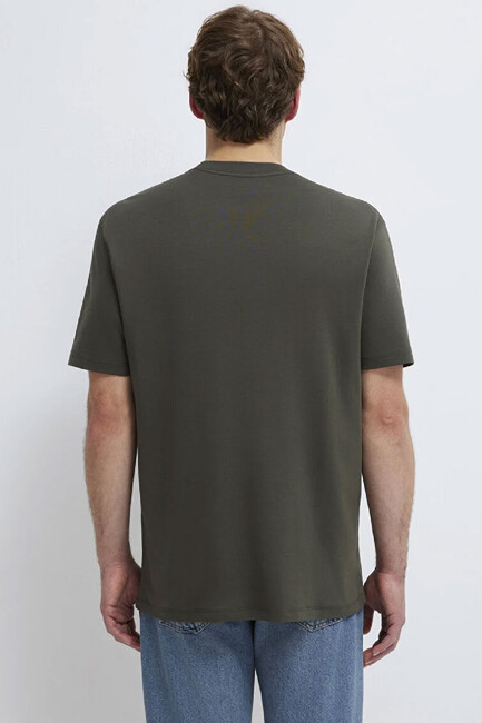 Erkek Mavi Baskılı Tişört 0613102-71553 Yeşil - Thumbnail