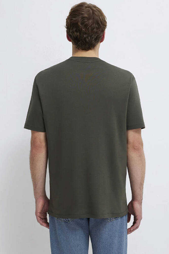 Erkek Mavi Baskılı Tişört 0613102-71553 Yeşil 