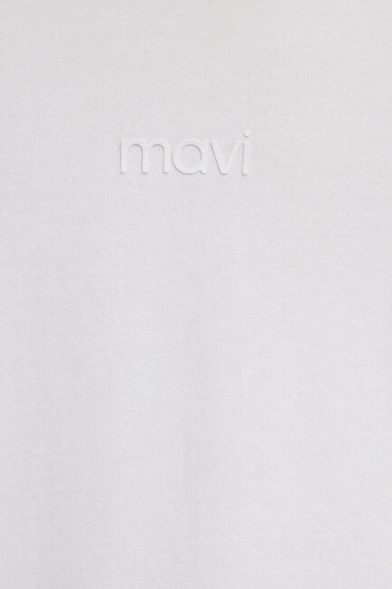 Erkek Mavi Baskılı Tişört 0613102-80194 Beyaz - Thumbnail