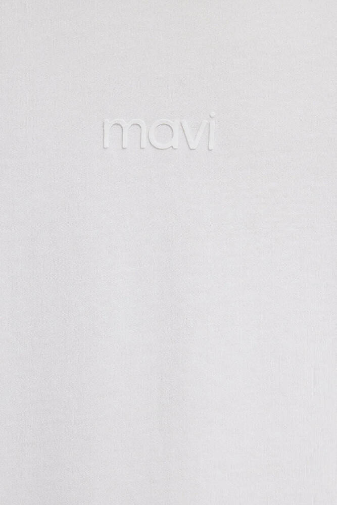 Erkek Mavi Baskılı Tişört 0613102-80194 Beyaz 