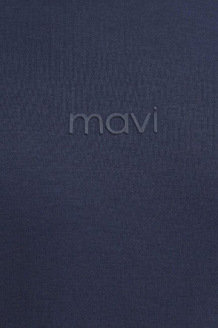Erkek Mavi Baskılı Tişört 0613102-85315 Lacivert - Thumbnail