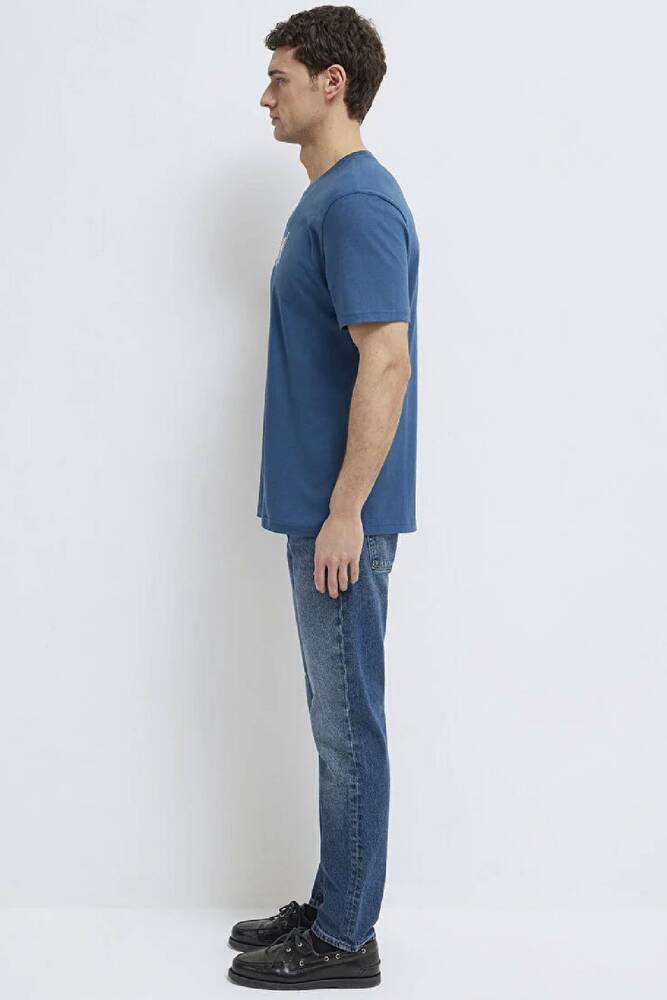 Erkek Mavi Baskılı Tişört 0613186-70764 Mavi 