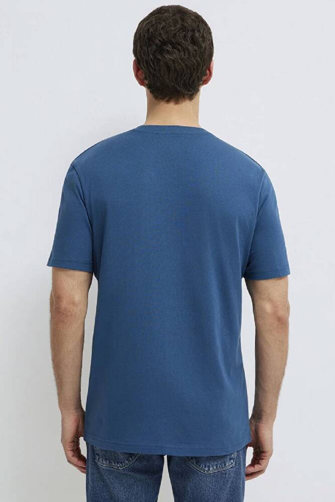 Erkek Mavi Baskılı Tişört 0613186-70764 Mavi 