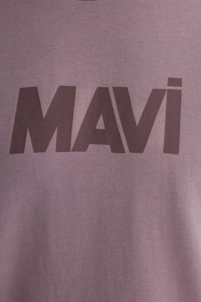 Erkek Mavi Baskılı Tişört 066846-89596 Mor 