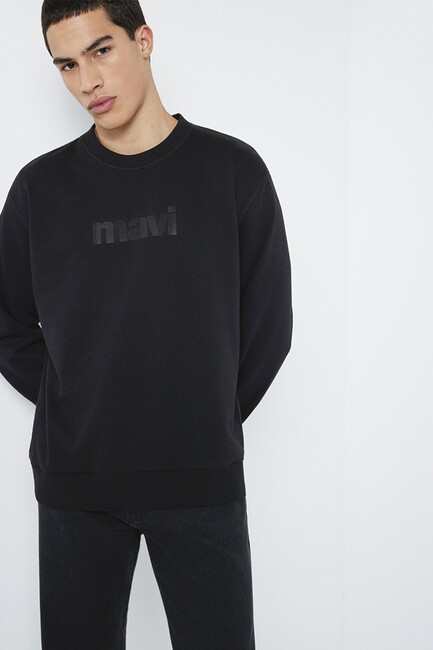 Erkek Mavi Bisiklet Yaka Sweat 0S10551-900 Siyah (2)
