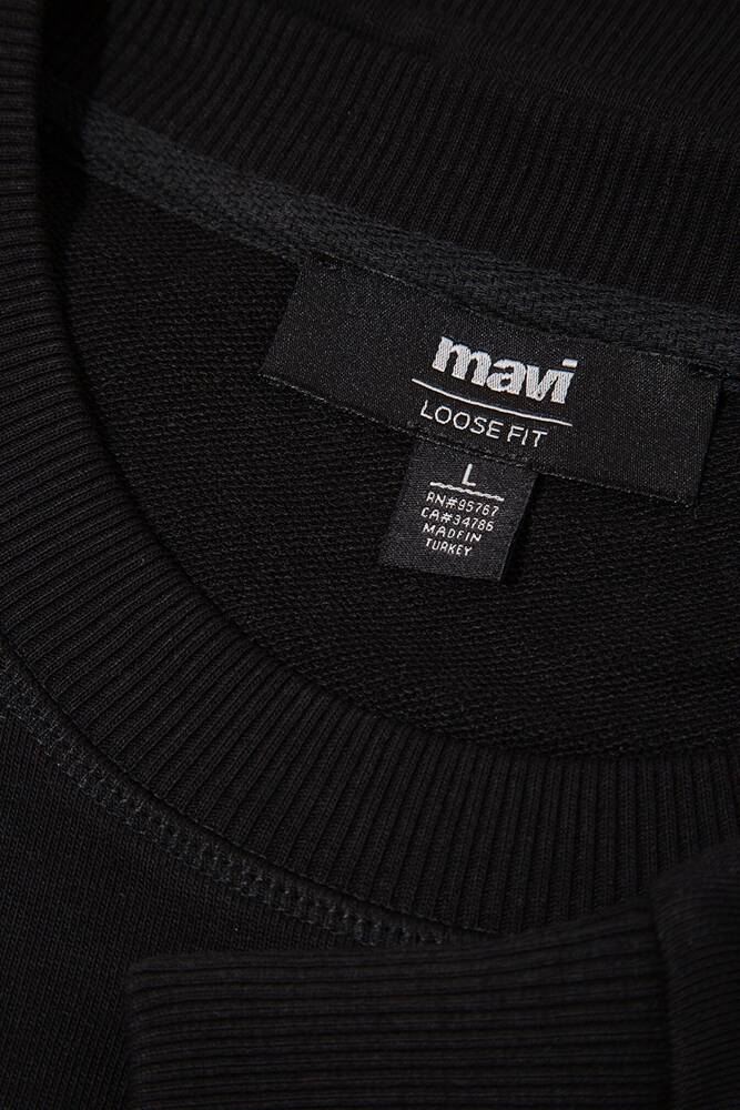 Erkek Mavi Bisiklet Yaka Sweat 0S10551-900 Siyah 