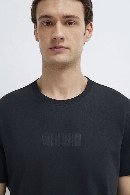 Erkek Mavi Black Baskılı Tişört 0613270-71379 Siyah - Thumbnail