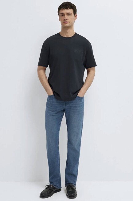 Erkek Mavi Black Baskılı Tişört 0613589-71379 Siyah (2)