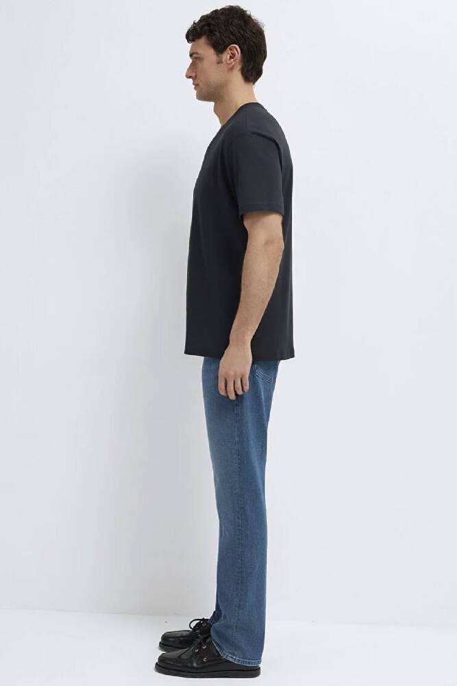Erkek Mavi Black Baskılı Tişört 0613589-71379 Siyah 