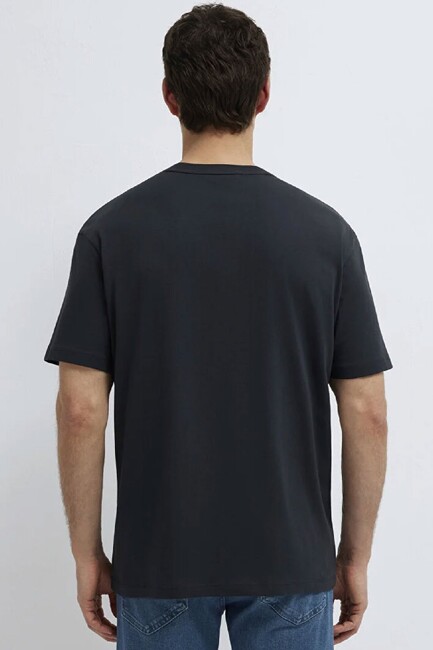 Erkek Mavi Black Baskılı Tişört 0613589-71379 Siyah - Thumbnail