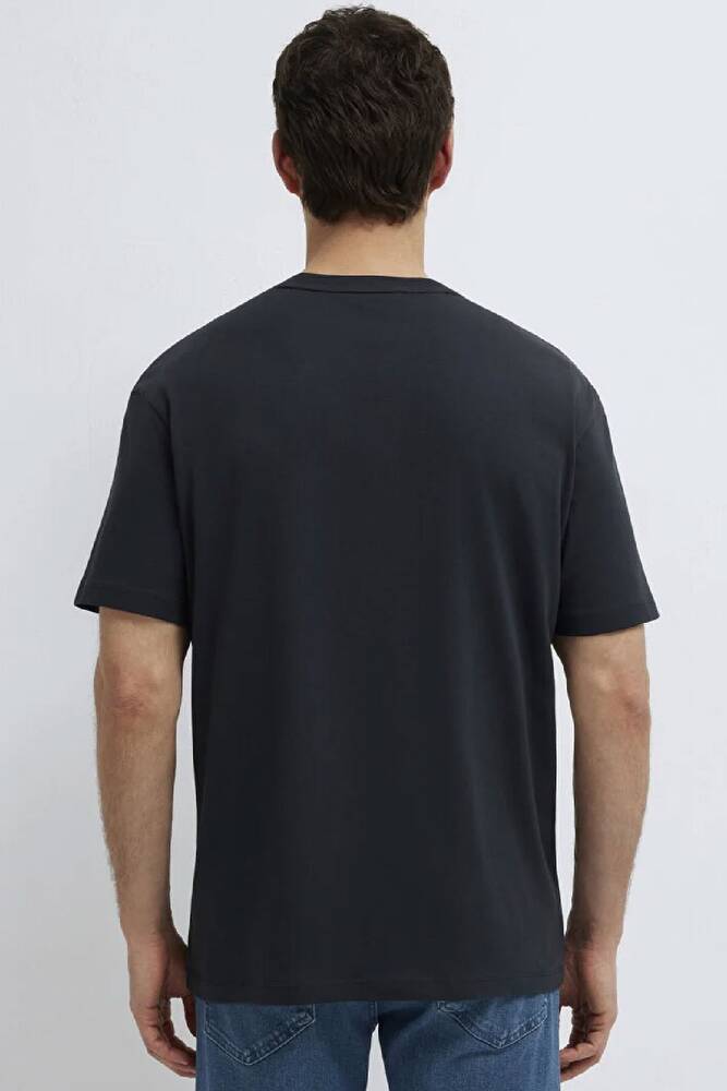 Erkek Mavi Black Baskılı Tişört 0613589-71379 Siyah 