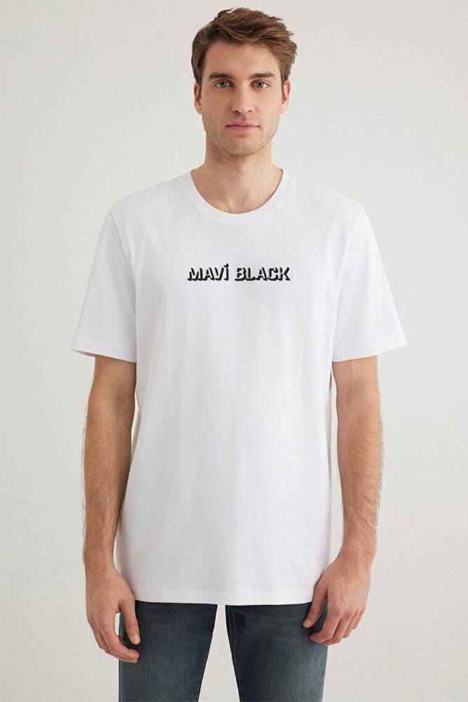 Erkek Mavi Black Tişört 0612527-620 Beyaz 