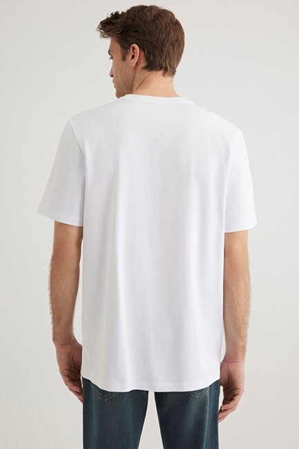 Erkek Mavi Black Tişört 0612527-620 Beyaz - Thumbnail