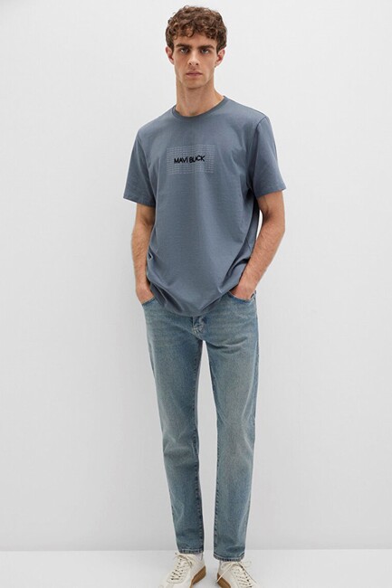 Erkek Mavi Black Tişört 0613042-80776 Mavi (2)