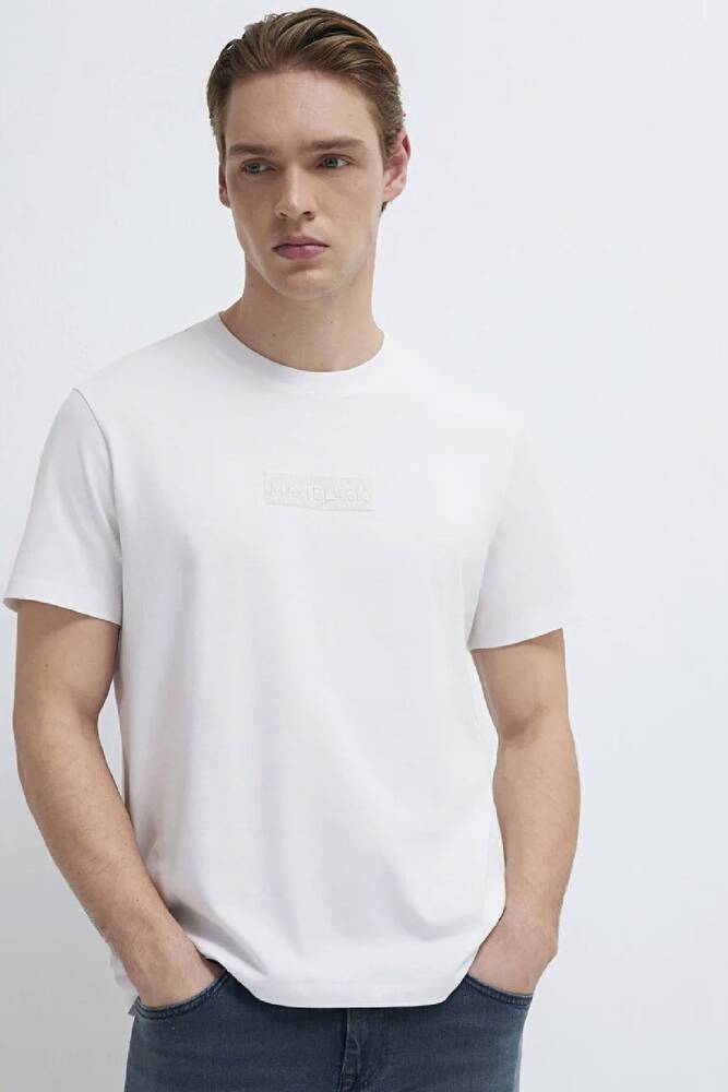 Erkek Mavi Black Tişört 0613270-620 Beyaz 