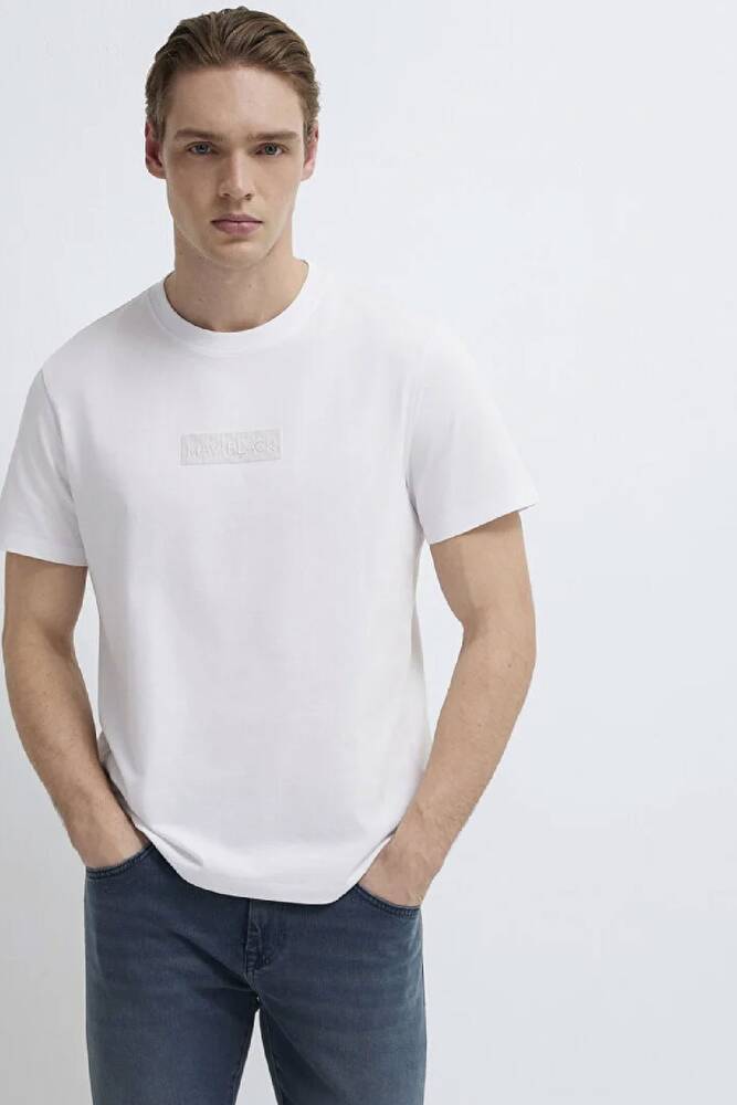 Erkek Mavi Black Tişört 0613270-620 Beyaz 