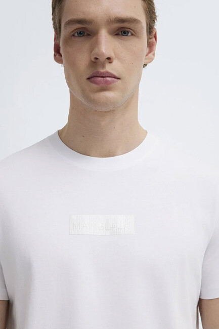 Erkek Mavi Black Tişört 0613270-620 Beyaz - Thumbnail