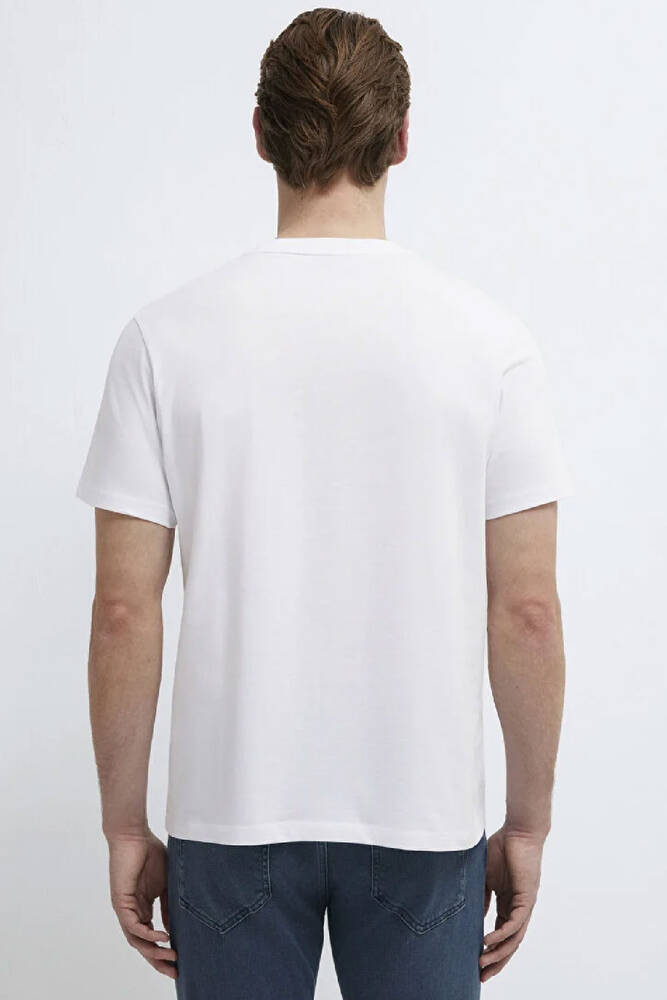 Erkek Mavi Black Tişört 0613270-620 Beyaz 