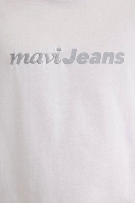 Erkek Mavi Jeans Baskılı Tişört 0612523-620 Beyaz - Thumbnail