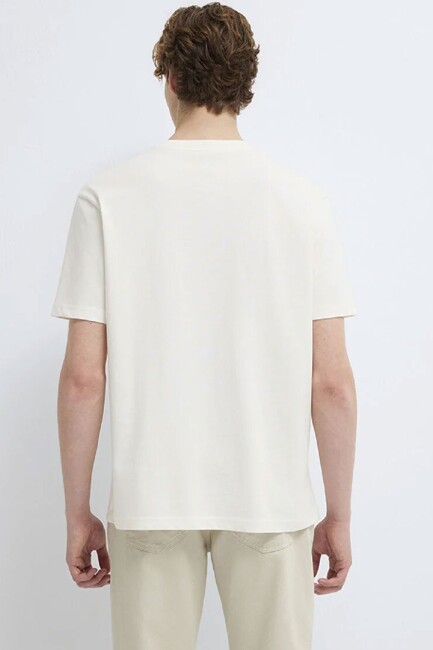 Erkek Mavi Jeans Baskılı Tişört 0613348-80194 Ekru - Thumbnail