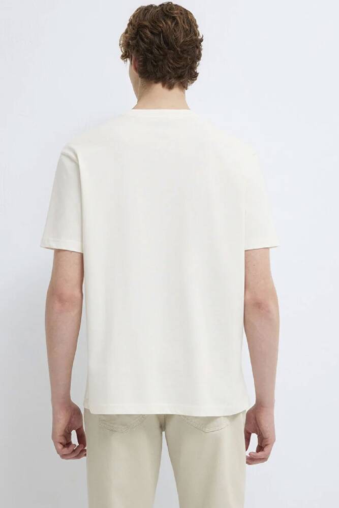 Erkek Mavi Jeans Baskılı Tişört 0613348-80194 Ekru 