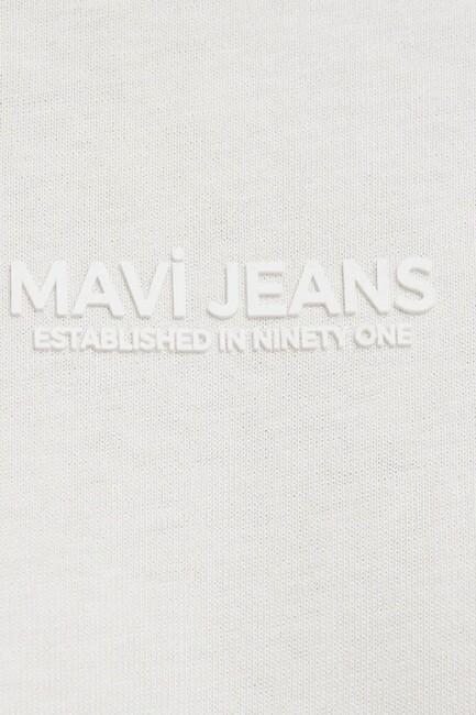 Erkek Mavi Jeans Baskılı Tişört 0613348-80194 Ekru - Thumbnail